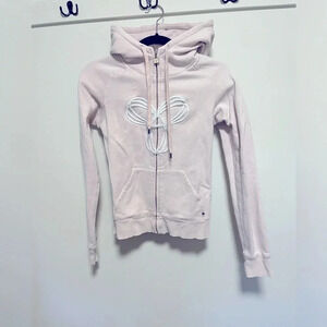 Baby pink TNA zip  up sweater size XS